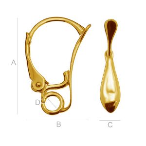 Lever Back Earrings, Earring Findings, BA 34 Lever Back Earrings, Earring Findings, BA 34