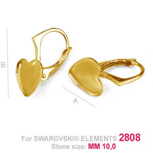 Earrings Base, Earring Findings, Swarovski 2808,  HKSV 2808 10MM BA