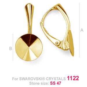 Lever Back Earrings, Swarovski Rivoli 1122, OKSV 1122 10MM BA SET 01 Lever Back Earrings, Swarovski Rivoli 1122, OKSV 1122 10MM BA SET 01