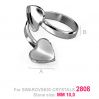 Base for rings Swarovski Hearts 2808 - HKSV 2808 10MM DOUBLE RING