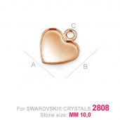 Pendant setting for Swarovski heart - HKSV 2808 10MM CON 1