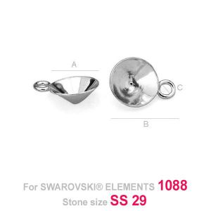 Anhänger für Swarovski 1088, Schmuckteile, Silberschmuck, OKSV 1088  6MM CON 1H