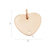 Charm heart connector - BL 8 - 0,80