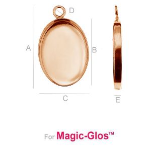 Anh&auml;nger Basis, Gie&szlig;harzschmuck, Schmuckteile,  FMG 18X13MM CON 1H