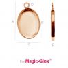 Setting for pendant cabochone - FMG 18X13MM CON 1H