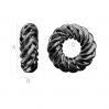 Silver round spacer - ODL-00021