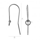 Open ear wire with jump ring - BO 58