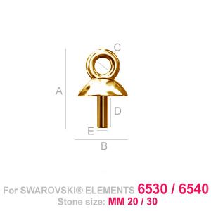 Pendant Bail, Swarovski Pearls 6530 / 6540, ODL-00040 Pendant Bail, Swarovski Pearls 6530 / 6540, ODL-00040