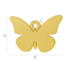 Butterfly charm, LK-0611 - 0,50 Butterfly charm, LK-0611 - 0,50
