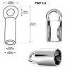 Endkappe 5mm silber - TWP 5,0
