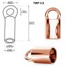 End cap 5mm silver - TWP 5,0