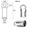 End caps sterling silver 925 - TWP 4,0