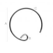Ear wire marquise strling silver - BRY 3