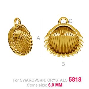 Seashell Charm, Swarovski, (5818 MM 6) - ODL-00127 Seashell Charm, Swarovski, (5818 MM 6) - ODL-00127