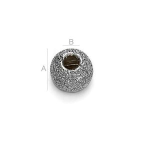 Silberperle, Silberschmuck, 3,0mm mit 1,2mm Öffnung  P2P  3,0 F:1,2