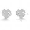 Monstera blatt ohrringe post - LK-0