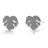 Monstera earrings post - LK-0