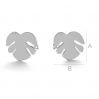 Monstera blatt ohrringe post - LK-0