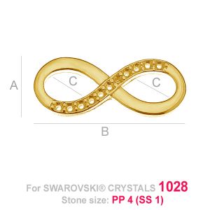 Unendlichkeitszeichen für Swarovski 1028, Silberschmuck,  PP 4