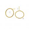 Circle 1,3 cm post earrings - KL-09