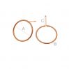 Circle 1,3 cm post earrings - KL-09