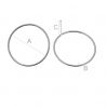 2 cm circle earring studs - KL-11