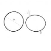 2 cm circle earring studs - KL-11