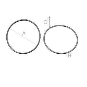 Kreis-Ohrstecker, Ohrringteile, 2cm  KLS-11