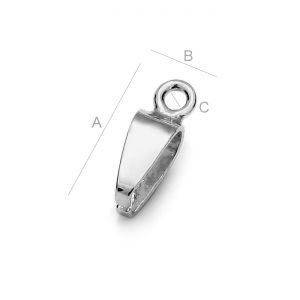 Anhängerschlaufe mit Öse, Silberschmuck, Verbinder - KRK 1 V2