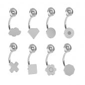 Geometric figures swing earrings (base) - LK-0617
