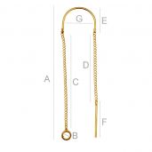 Cable chain earring (base) - KŁA-29