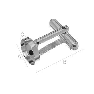 Kalvosinnapit, koruosat, hartsi, FMG ROUND 10 MM CUFFLINK - 2,60 MM Kalvosinnapit, koruosat, hartsi, FMG ROUND 10 MM CUFFLINK - 2,60 MM