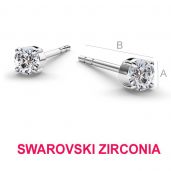 Zirconia 3mm earrings post - KLS-15 (3mm)