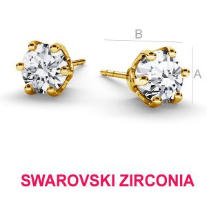 Korvakorutapit, Swarovski zirkonia, 6mm, hopeakorut, KLS-16 (6mm) Korvakorutapit, Swarovski zirkonia, 6mm, hopeakorut, KLS-16 (6mm)