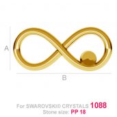 Infinity sign Swarovski base (1088 PP 18) - ODL-00154