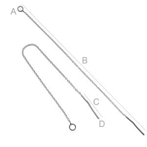 Durchzieher Ohrringe, Ketten Ohrringe, KLA-31 (A 030)