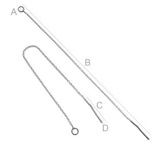 Ketjukorvakorut, korvakoruosat, KLA-31 (A 030)