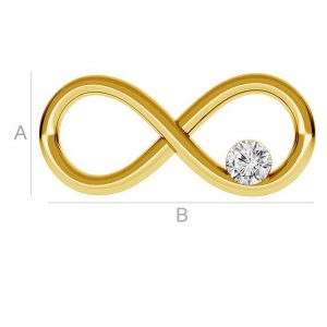 Unendlichkeitzeichen mit Swarovski, Silberschmuck, ODL-00154 ver.2 Unendlichkeitzeichen mit Swarovski, Silberschmuck, ODL-00154 ver.2