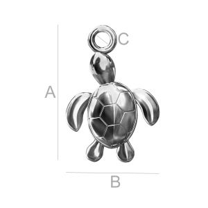 Schildkröte-Anhänger, Silberschmuck, ODL-00017