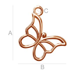 Schmetterling-Anhänger, Silberschmuck, ODL-00016