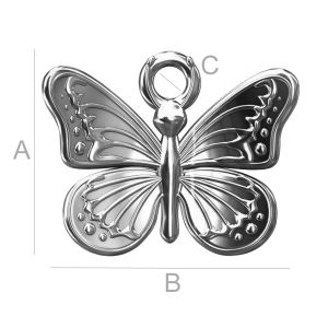 Schmetterling-Anhänger, Silberschmuck,  ODL-00085