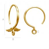 Round ear wires - wings - ODL-00093