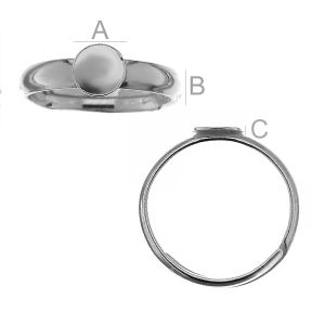 Ring Basis, 6mm, Verstellbarer Ring, GWP 6 UNIVERSAL RING