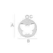 Butterfly charm BL-0058 (0,40 mm)