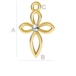 Risti-riipus, Swarovskin kiteet, hopeakorut, ODL-00185 ver.2