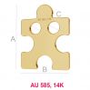Puzzle gold 14K pendant LKZ-00003 - 0,30 mm