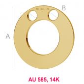 Ring pendant gold 14K LKZ-00010 - 0,30 mm