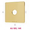 Platz 14K gold anhänger LKZ-00012 - 0,30 mm
