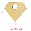 Diamond gold 14K pendant LKZ-00013 - 0,30 mm