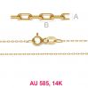 Anchor gold chain 14K - A 020 AU 585
